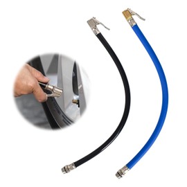 Marjoramy Pack of 2 tyre inflator hose, 12.5 mm tyre inflation hose, brass car valve adapter, valve extension, car valve adapter, universal tyre inflator hose adapter, for motorcycle, car, bicycle