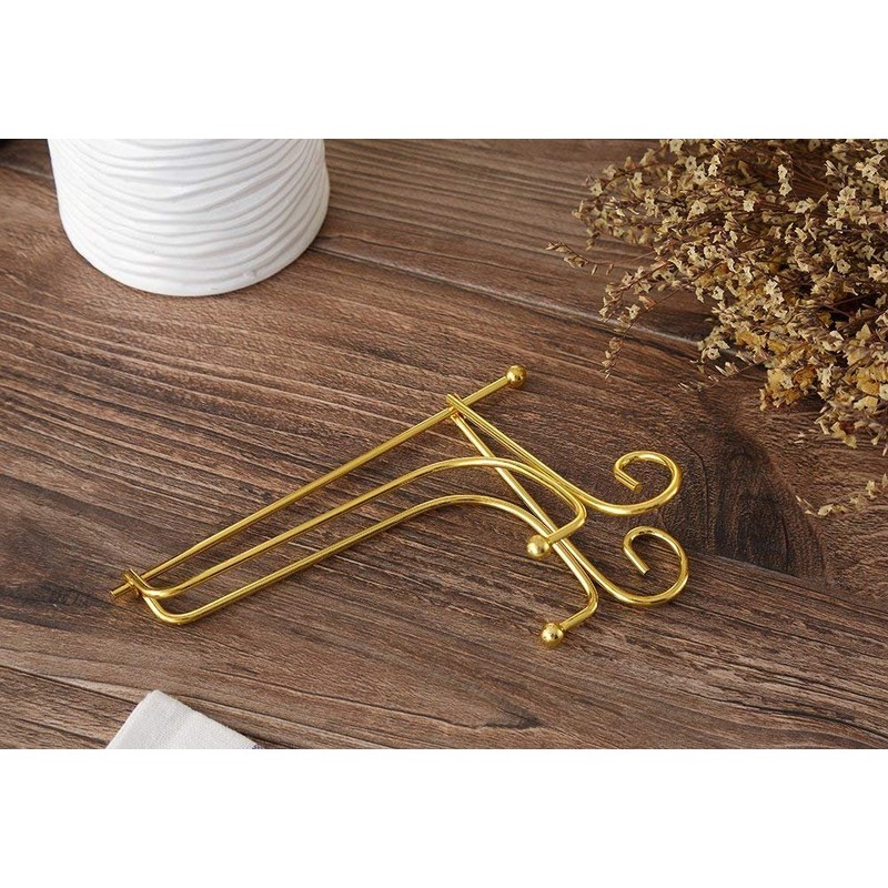 (2 Pack) 4" Iron Display Stand, Gold Small Iron Easel