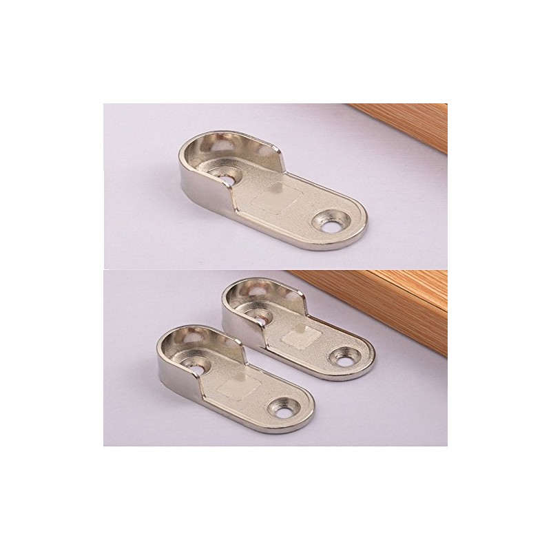 Vientiane Wardrobe Rail Holder,2 Pieces Metal Wardrobe Tube Bearing for