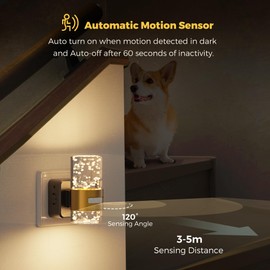 LOHAS-LED Night Light with Motion Sensor, Night Light Socket with 3 Modes (ON/AUTO/OFF), Warm White 3000K, Dimmable Night Lamp 0-100lm, Acrylic Night Light for Hallway, Children, Bedroom, Kitchen