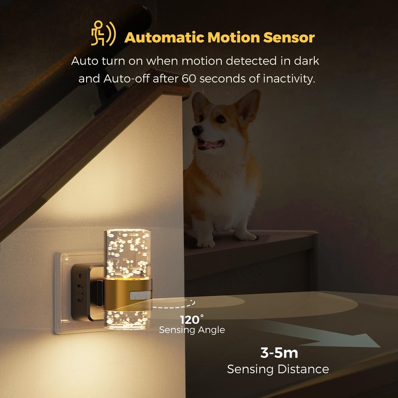 LOHAS-LED Night Light with Motion Sensor, Night Light Socket with