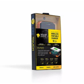 Solar Juice Touch Solar Powered Battery Pack/bank with Qi Charging Pad