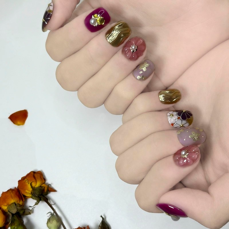 Nail Tips, Press on Nail, Set of 10, Handmade Nail