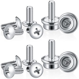 Blulu 12 Pcs Football Helmet Repair Kit Stainless Steel Helmet Mask Screw Kit with 4 Pcs 12mm Screws and 8 Pcs 10mm Screws Hockey Helmet Screws Facemask Hardware Kit for Youth Football Hockey Helmet