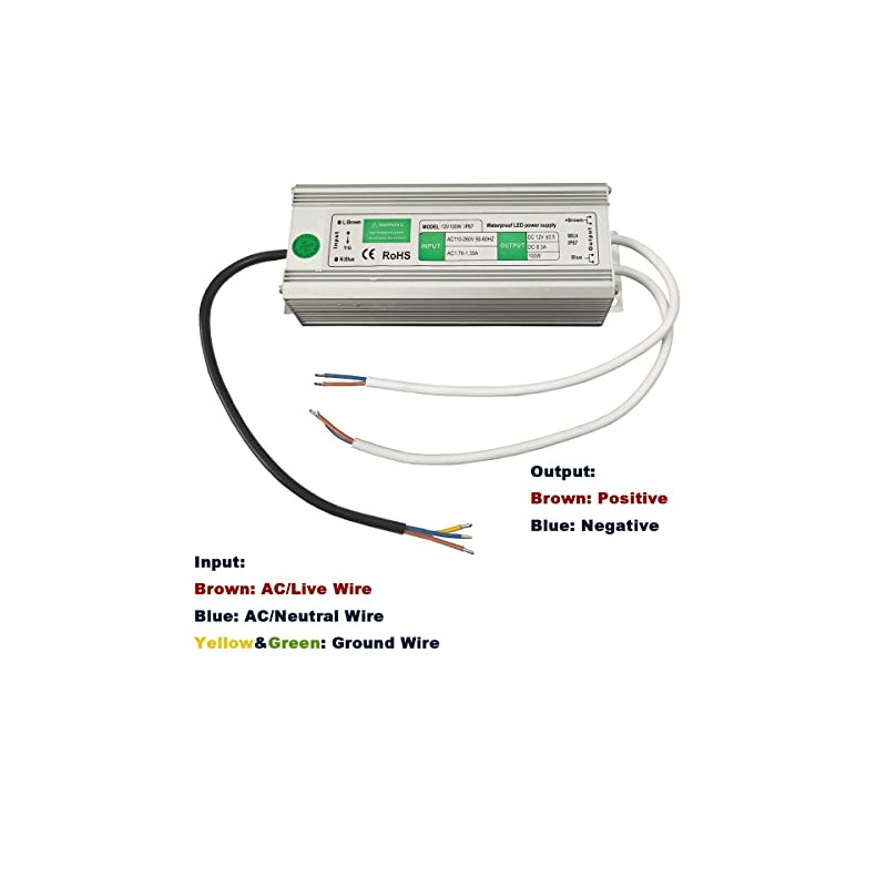 Yuarisx LED Driver Power Supply AC 110-260V to DC 12V