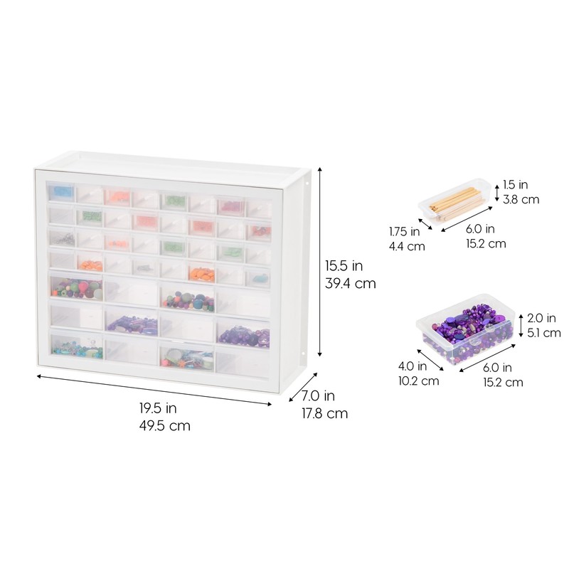 IRIS USA Screw Tool Organizer Small Parts Cabinet Chest, 44-Drawer