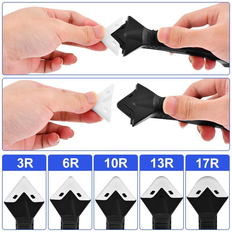 Silicone Caulking Tool, 3 in 1 Caulking Remover Glazing Compound