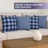 LFH Home Buffalo Farmhouse Gingham Outdoor Pillow Covers Soft Cotton