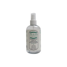 OAK & SAGE Homeopathic Leave-In Conditioner With Cucumber - Unscented - 8oz - 100% Herbs/Plants, No Rinse, No Alcohol, No Chemicals - For Straight and Wavy Hair Types