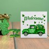 St. Patricks Day Decor Welcome Sign Shamrock Farms Truck Wood