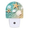 Starfish and Seashell Night Light Plug into Wall, Summer Beach