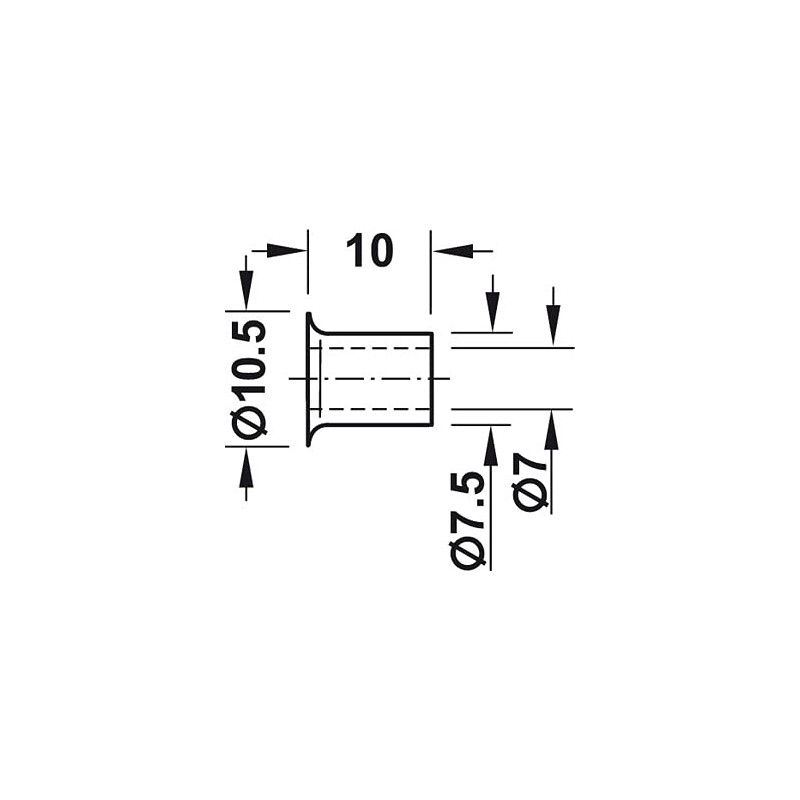 HÄFELE Direct Bazaar Socket, for Wooden Shelves for Ø 7,5