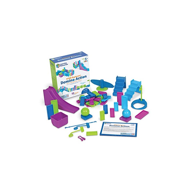 Learning Resources Stem Explorers Domino Action, Juguetes Stem para niños,