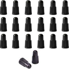 TANSAR Pack of 20 Bicycle Presta Valve Caps, Valve Caps, French Bicycle Valve Caps for Bicycle Tyres, Black