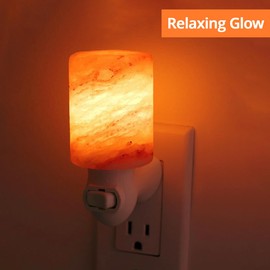Himalayan Salt Lamp Plug in Night Light Salt Lamp, 360 Degree Adjustable Wall Plug for Bedroom Night Light