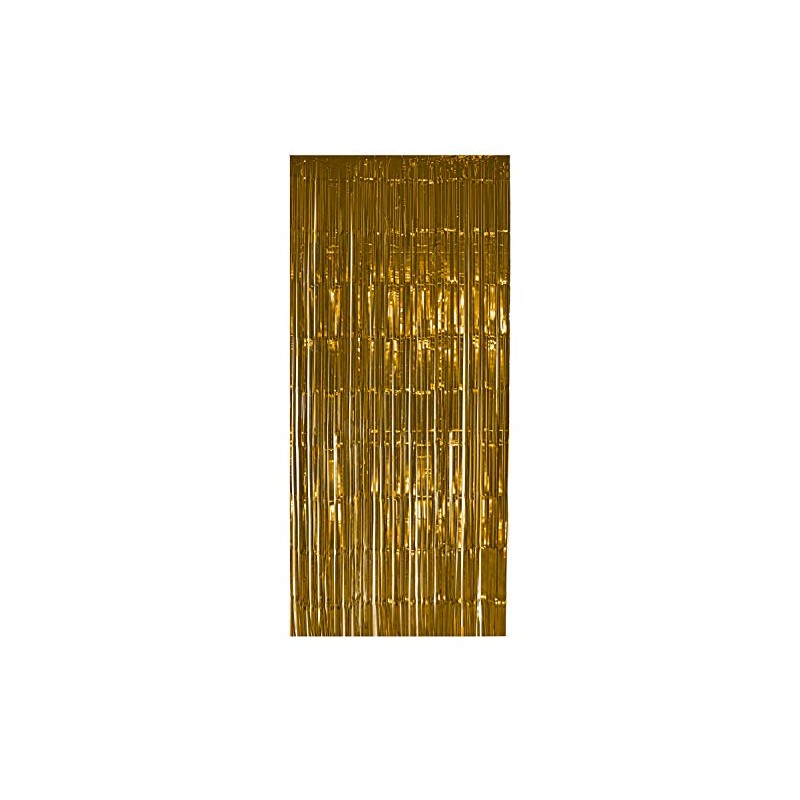 Foxxeo 35011 | Tinsel Curtain 91X244 cm Various Colours, Gold