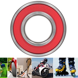 Bonbo 10 Pcs 6004-2RS Ball Bearings 20x42x12mm Double Rubber Seal Deep Groove Ball Bearings for Electric Motors, Wheels, Garden Machinery etc