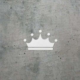 Decal Stickers of Crown Silhouette 4 (White) (Set of 2) Premium Waterproof Vinyl Decal Stickers for Laptop Phone Accessory Helmet Car Window Mug Tuber Cup Door Wall - BICVER1711392WHW19Y24