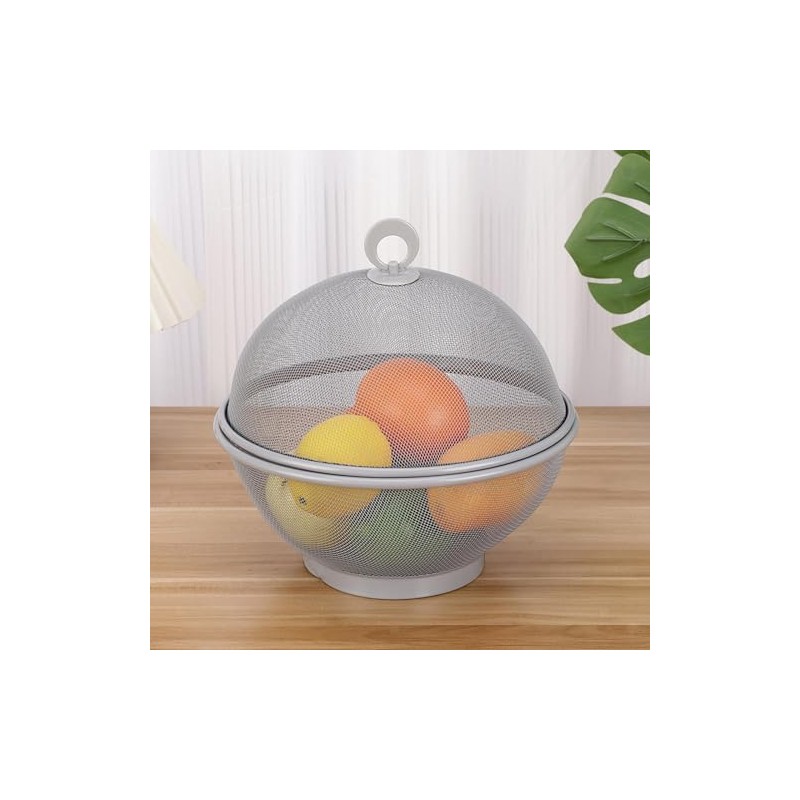 Grey Mesh Fruit Basket & Ring Peeler -Handled Fruit Basket,
