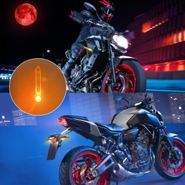 Motoparty - Luz LED intermitente para YAMAHA MT07 Tracer 700 XJ6 FZ6 MT09 900 MT10 YZF R1 R3 R6 R6S FZ6 FZ1 FZ Fazer FZ6R FZ07 FZ8 FZ09 TMAX MT-09 IndicIndicIndicIndicIndicIndicIndicIndicLámpara (1