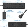 NTONPOWER Flat Plug Extension Cord 25 Ft, NTONPOWER Surge Protector