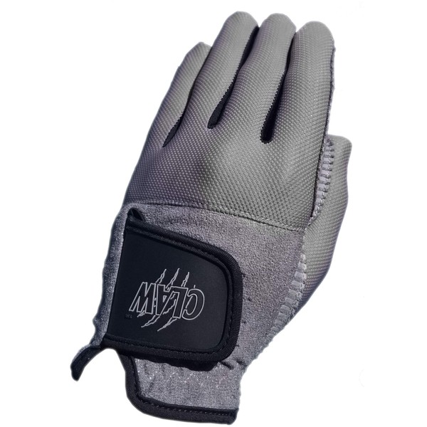 Claw Pro Men’s Golf Glove - Breathable, Long Lasting by CaddyDaddy (Grey, Cadet Med, Worn on Left Hand)