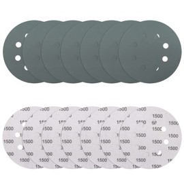 VIBRATITE Pack of 70 Sandpaper 125 mm Velcro, Wet and Dry Sanding Discs, Grit 1500, 8 Holes, Random Orbital Sander, Sandpaper for Car, Metal, Wood