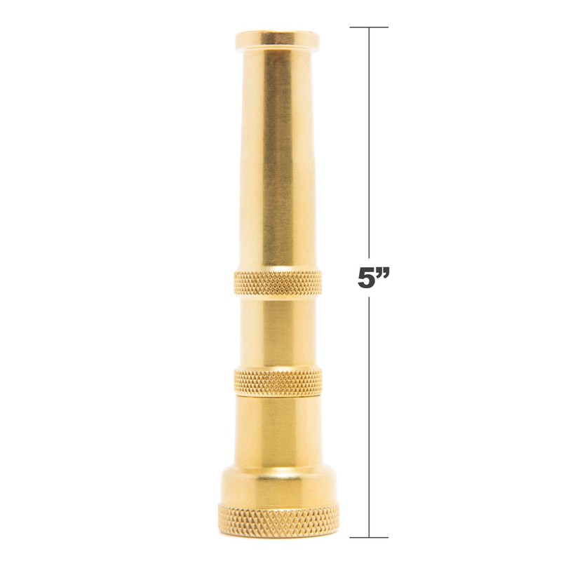 2-Pack 3-in-1 Multi-Purpose 5-inch Brass Twist Garden Hose Nozzle with