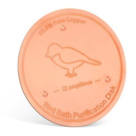BOXOB Bird Bath Copper Disk, 4in Bird Bath Purification Disc with Triple-Point Support All-Season Safe Water Purifier for Outdoor Birdbaths & Bowls
