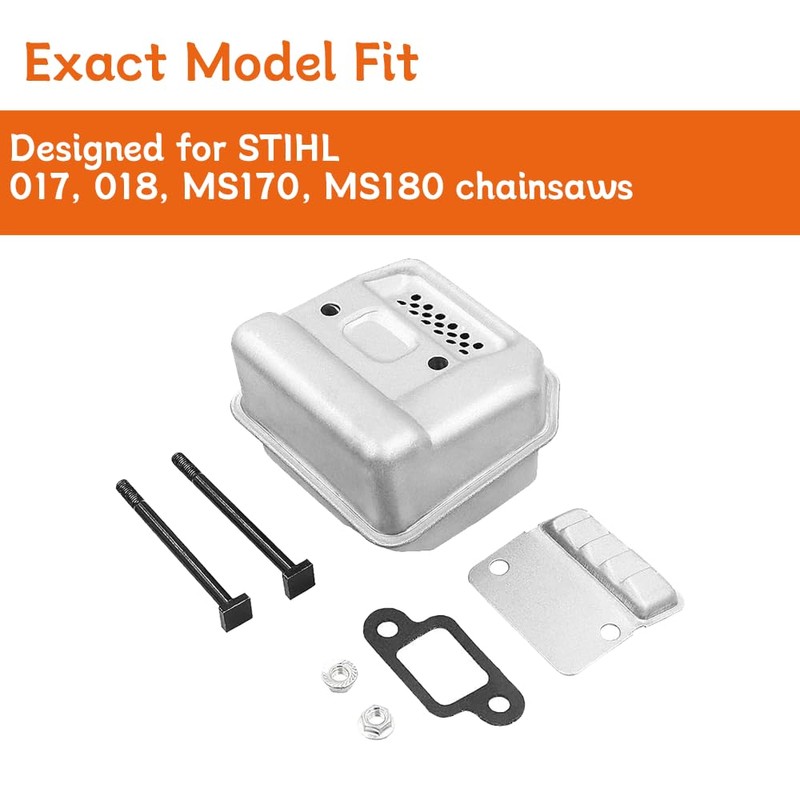 MS180 Exhaust Muffler Kit for For STIHL 017, 018, MS170,