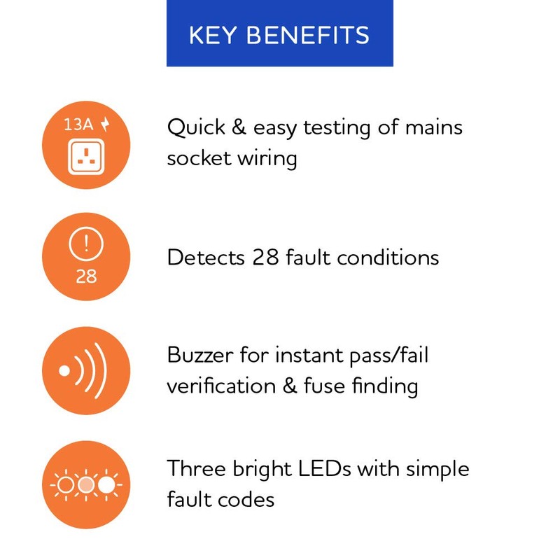 Martindale BZ101 (Buzz-It) 240V Socket Tester with Audible Buzzer