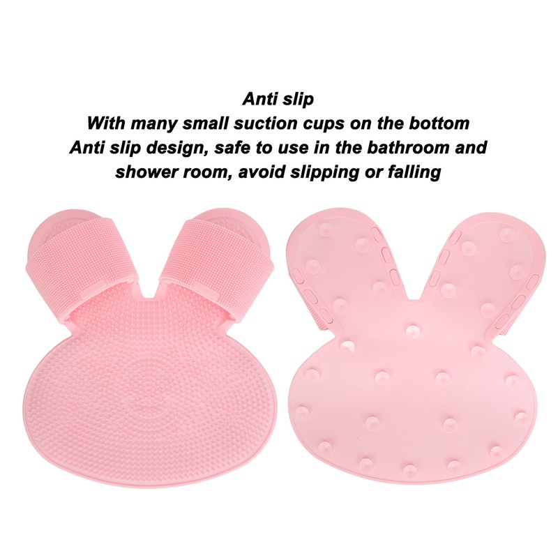 Foot Scrubber Shower Mat with Strong Suction Cups Prevent Slip
