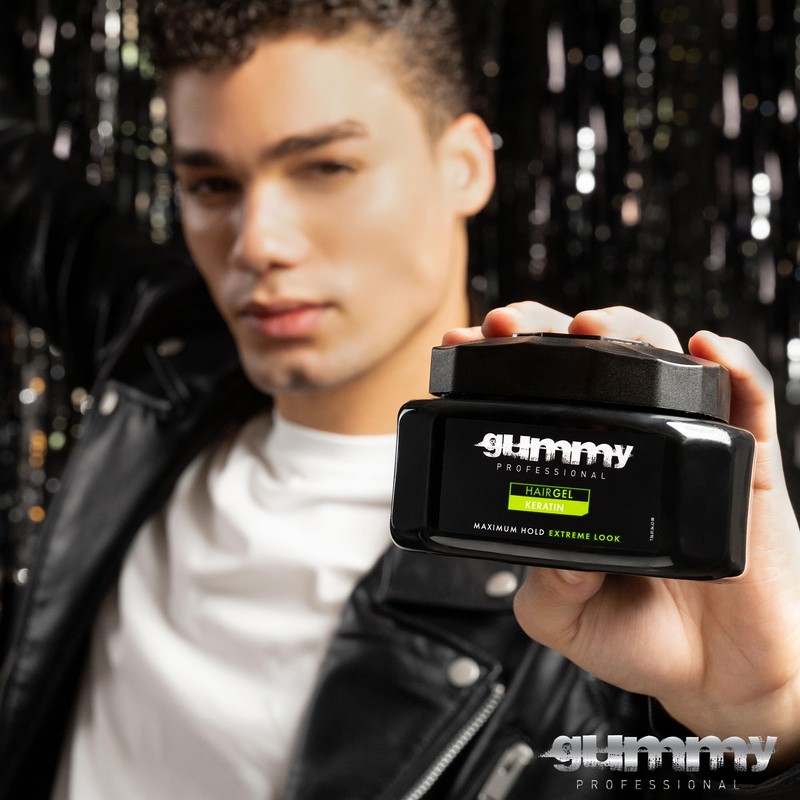 Gummy Professional Hair Gel Extreme Hold – Keratin-Infused Styling Gel