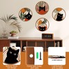 MDFUGEG Boho Black Cat Wall Decor,Black Cat Room Decor Aesthetic,4