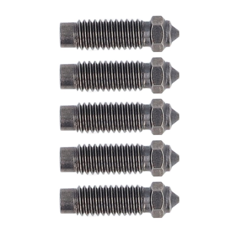 5PCS 0.4mm Nozzles M6 Thread 1.75mm Filament Hardened Steel Nozzle