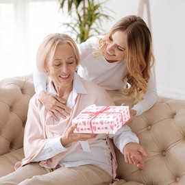 WAPLIGHAL Mather's Day Wrapping Paper for Mom Women - Cute Pink Hearts & Love for Moms - Perfect for Any Occasion - 4 Sheets, Each 28 x 40 Inches, Recycled, Easy to Store