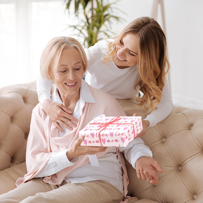 WAPLIGHAL Mather's Day Wrapping Paper for Mom Women - Cute