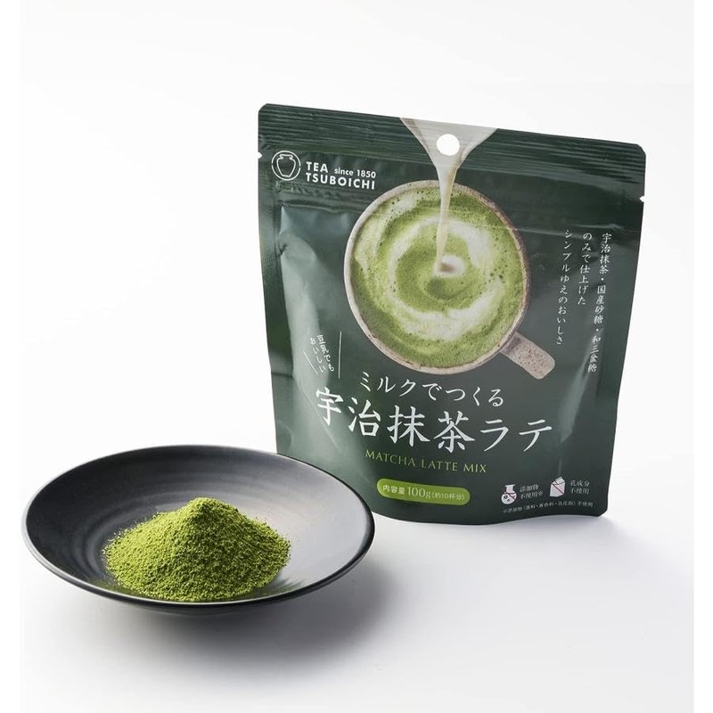 Tsuboshi Seicha Honpo Uji Matcha Latte Made with Milk, 3.5
