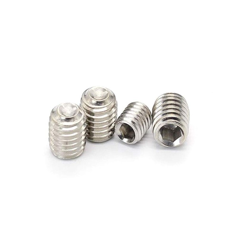 50Pcs Cup Point Grub Screw Stainless Steel Hex Head Allen