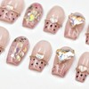 farfarflame Handmade Nail Tip Medium Long Ballerina Magnet 3D Diamond