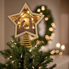 DEMDACO Lit Star Nativity Tree Topper - Glowing Gold Accented