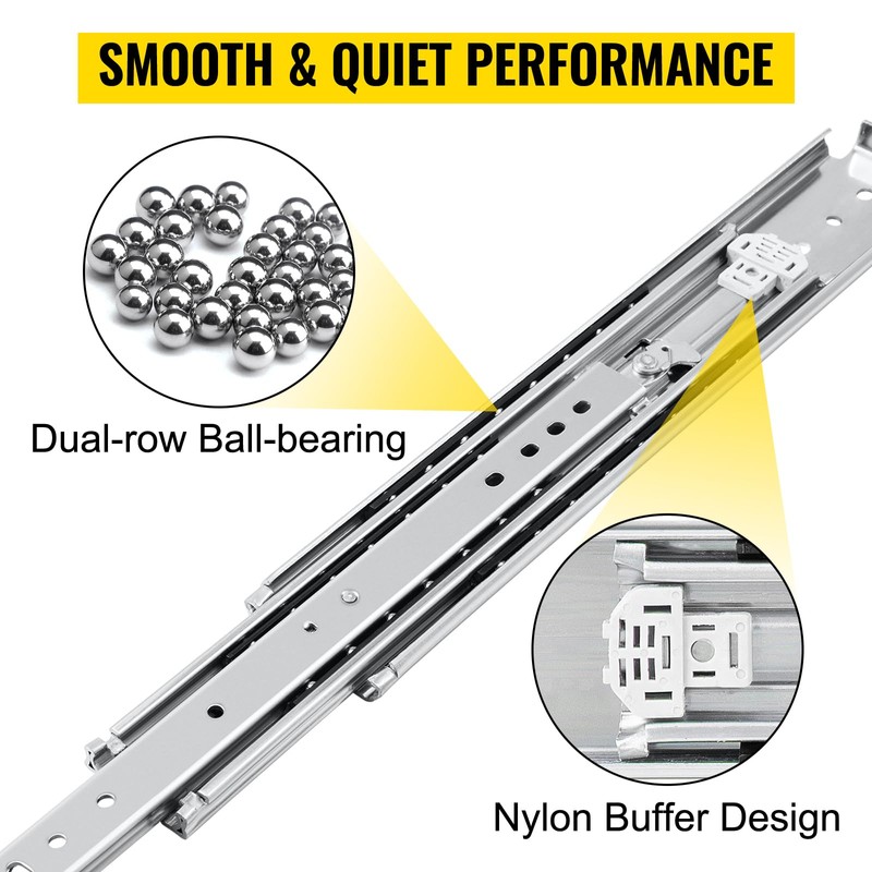 VEVOR Heavy Duty Drawer Slides 18 Inch 500 lb, 1