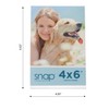 Set of 12 Snap - 4"x6" Clear Acrylic Self Standing