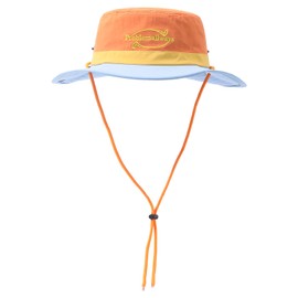 Gvatasz UPF 50+ Sun Fishing Hat Water Resistant with Neck Flap Hunting Lightweight Boonie Hat Quick Dry Sun Protection,Orange
