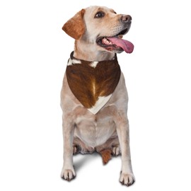 Dog Bibs Softy Kerchief for Dogs Cats,Washable Pet Bandanas for Small Large Puppies,Brown Cow Print Adjustable Triangle Neck Scarfs Birthday Gift
