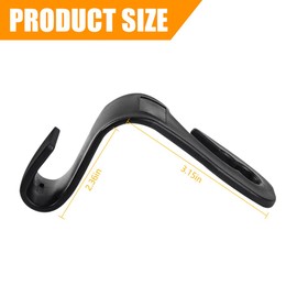 KHGUZ Car Seat Headrest Hook, 2PCS Cute Bow Knot Vehicle Seatback Hanging Storage Organizer, Seat Back Hanger for Purse Coat Umbrella, Universal Automotive Interior Decor Accessories (Black)