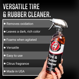 Adam's Polishes Tire & Rubber Cleaner (16 oz) - Removes Discoloration From Tires Quickly - Works Great on Tires, Rubber & Plastic Trim and Rubber Floor Mats