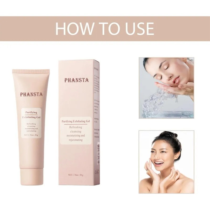 Exfoliante Facial, Gel Exfoliante Purificante 50 G X 2 Pcs