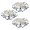 OwnMy Set of 3 Crystal Tea Light Holders Round Votive