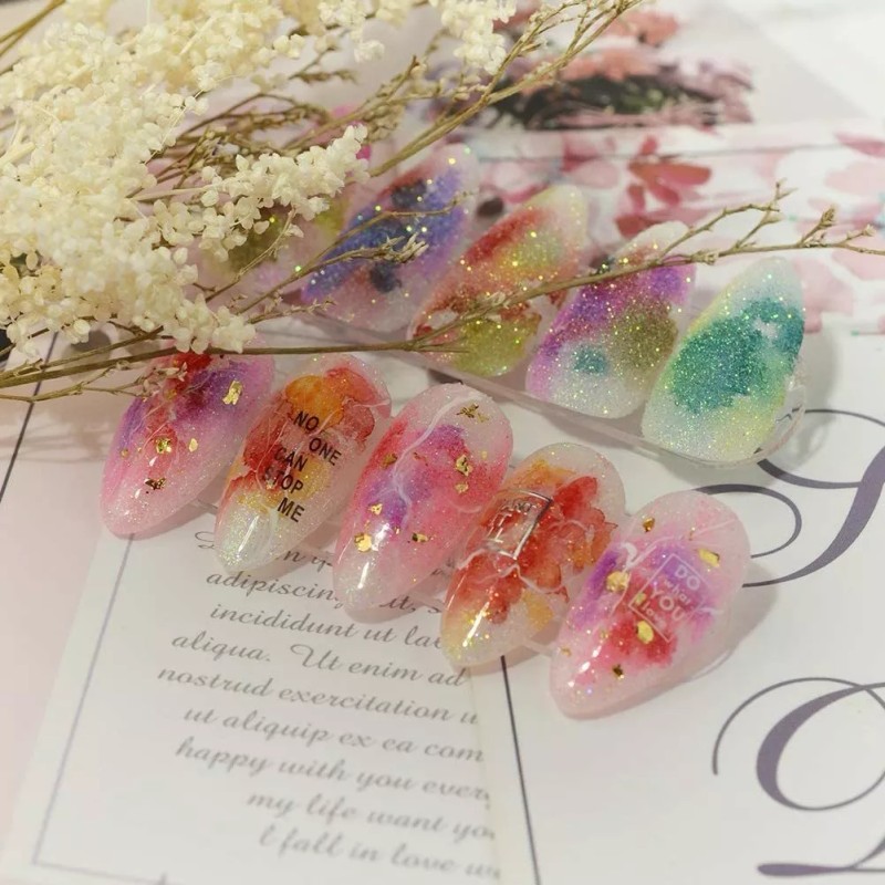 Meilinds - 12 Botellas De Uñas Con Purpurina Y Azúcar